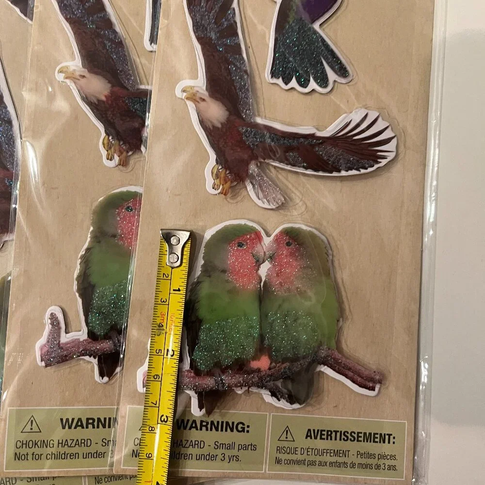 Bird Stickers (10 Packs of Foam Stickers)‎ Pet Themed NEW Crafter’s Square (p/x)